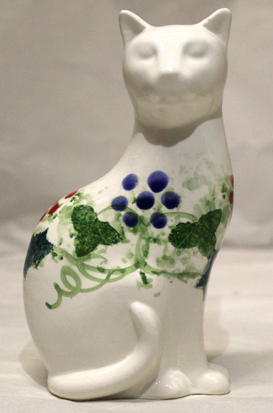 Studio Poole Cat (left) - Winter Vine design