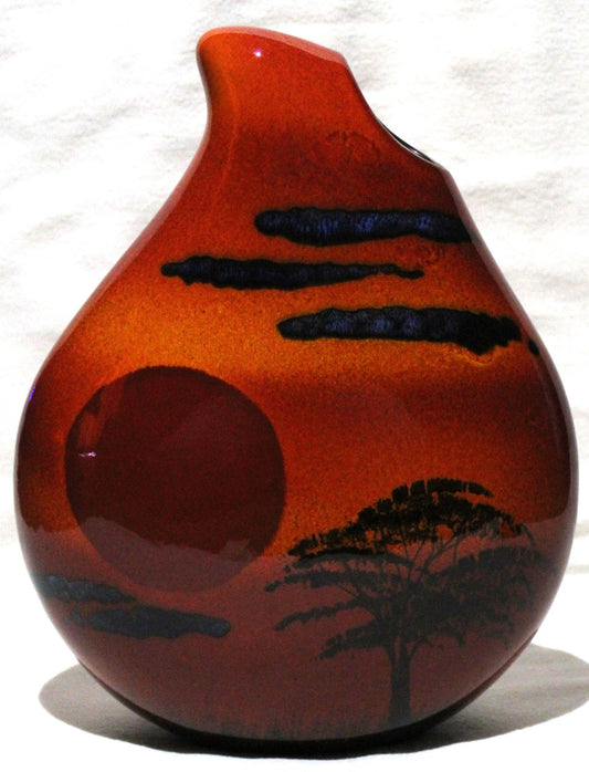 Hand-cast Teardrop vase - Studio Poole African Sky