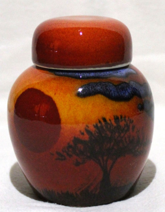 Hand-thrown Mini Ginger Jar - Studio Poole African Sky design