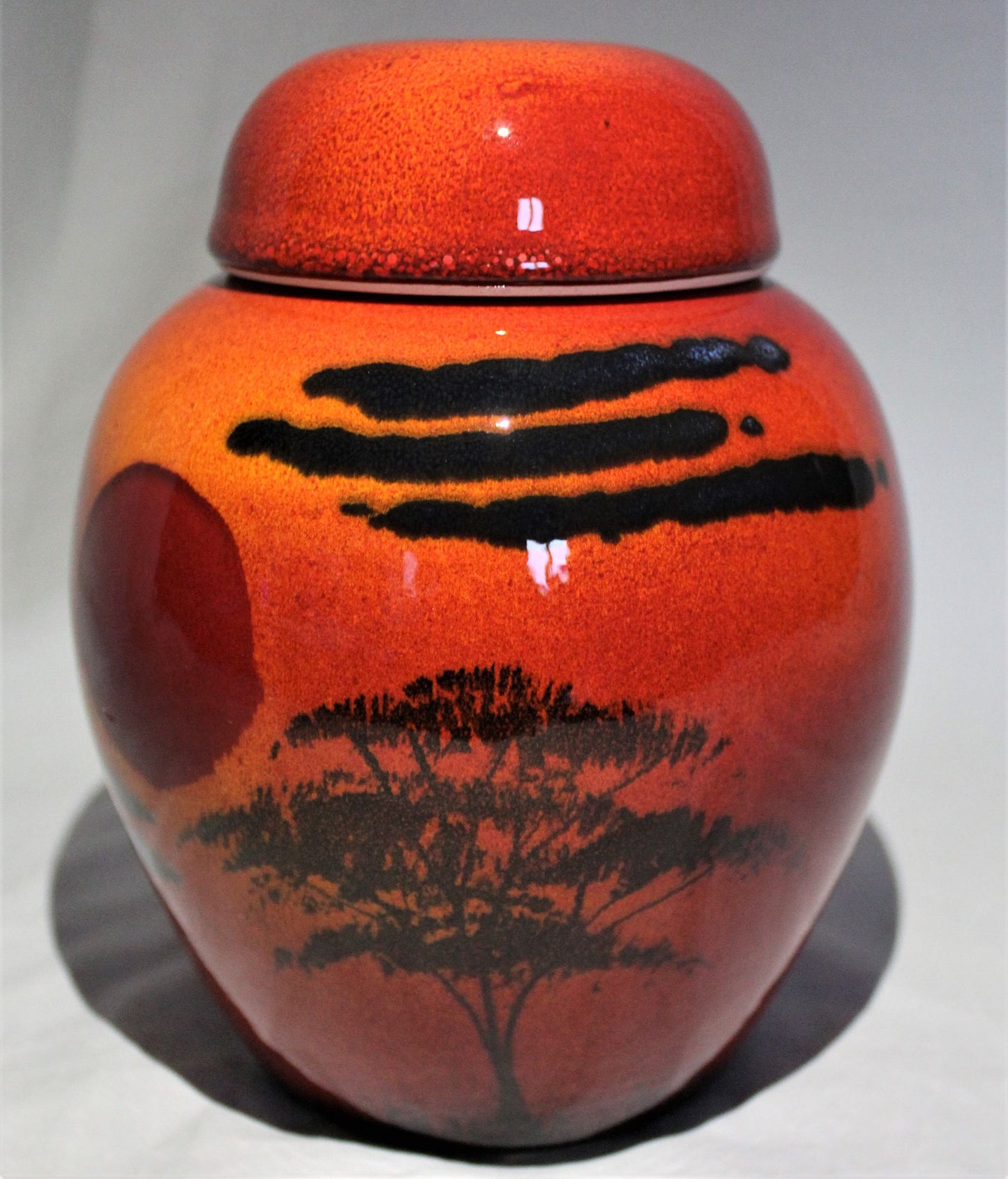 Large Ginger Jar - African Sky design Hand Thrown