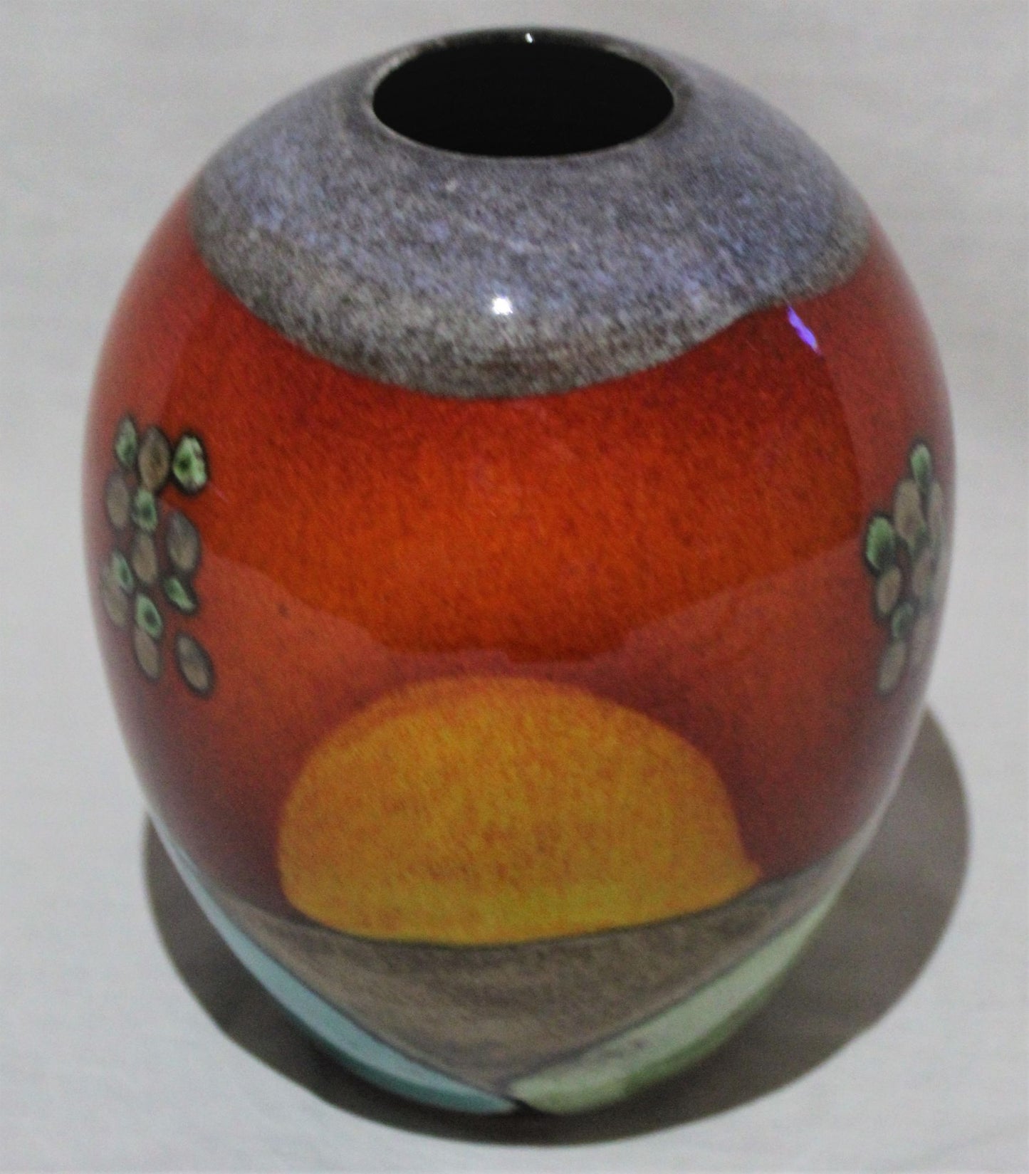 Ostrich egg Vase - Studio Poole Sunrise