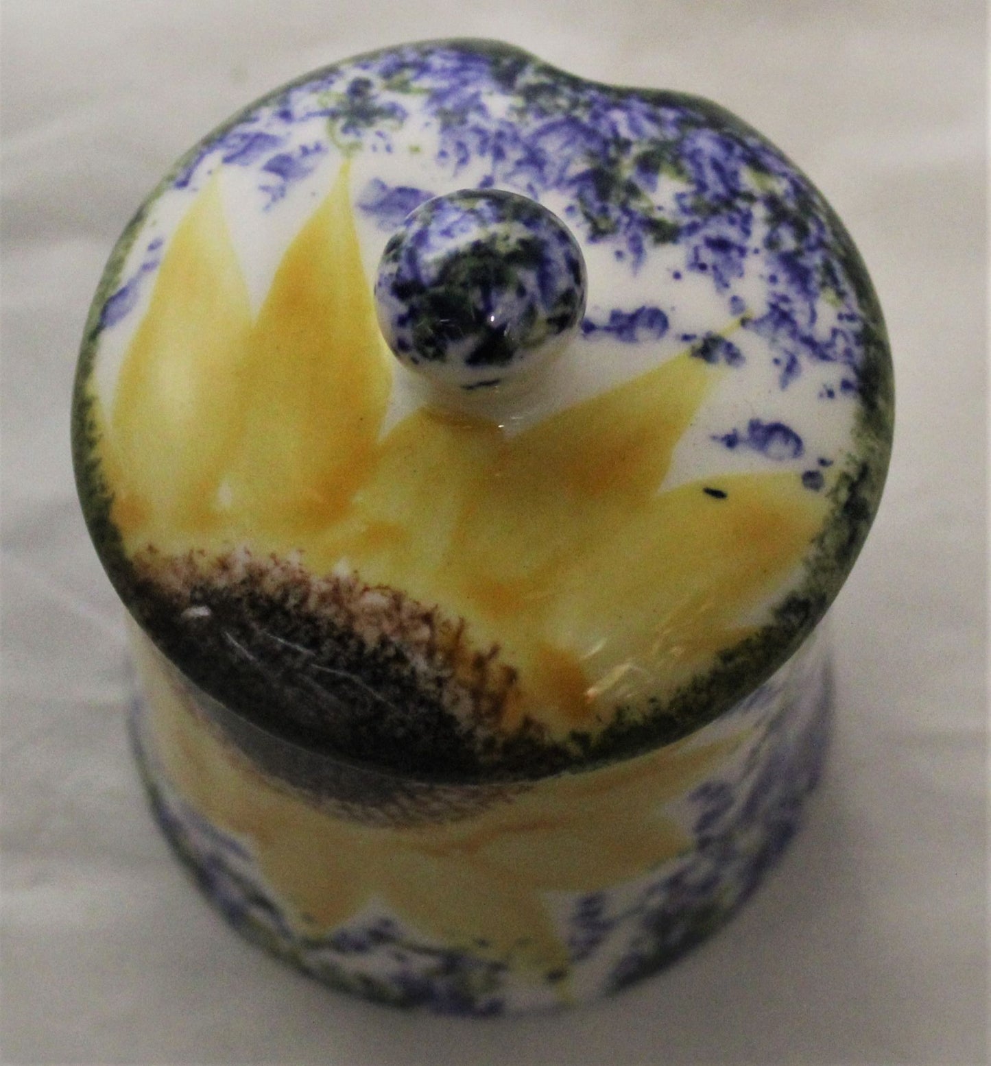 Bone China Jam Pot - Studio Poole Vincent design
