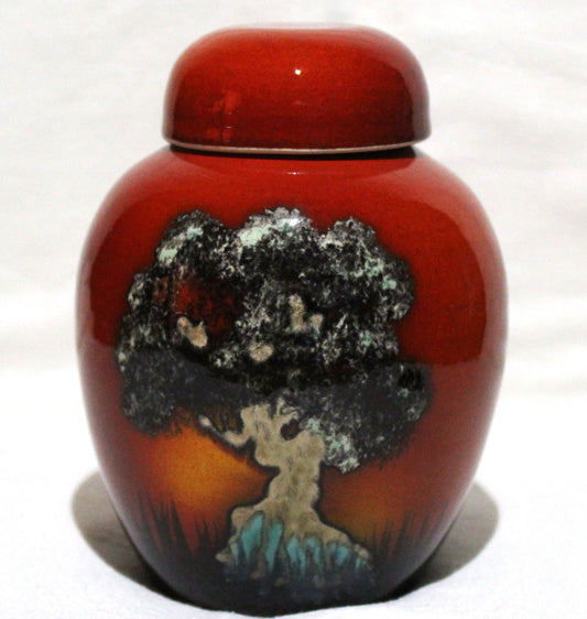Hand-thrown, medium Ginger jar/Vase - Bonsai Tree design