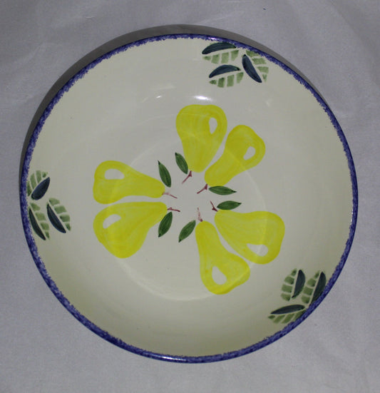 Pasta Bowl - Studio Poole Dorset Fruits Pears design