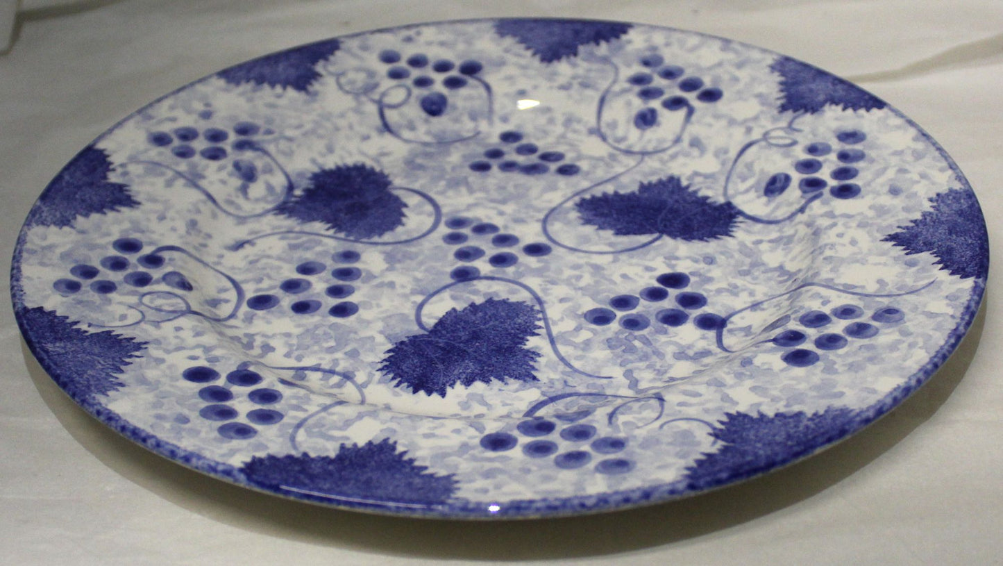 Dinner Plate - Studio Poole Blue Vine design