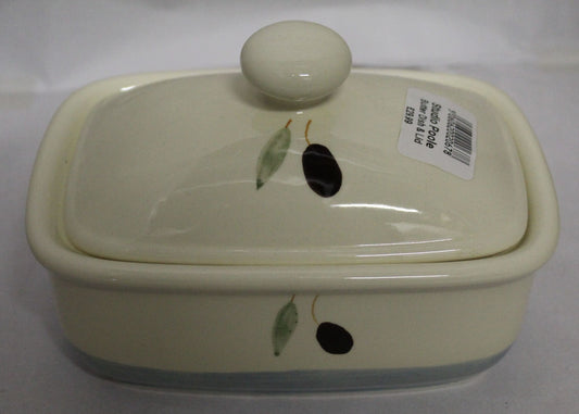 Butter Dish - Blue Fresco design