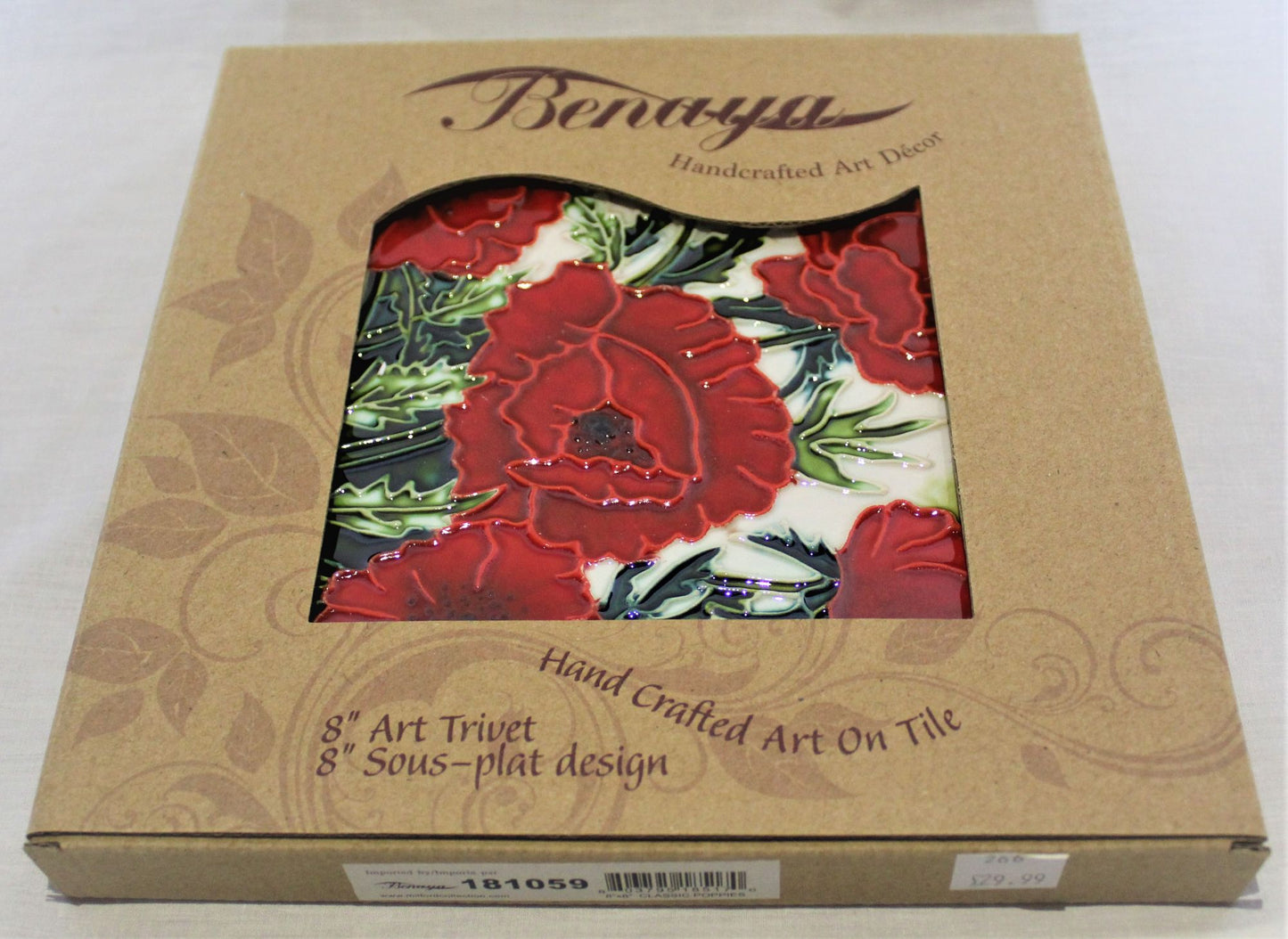 Ceramic Trivet - Classic Poppies