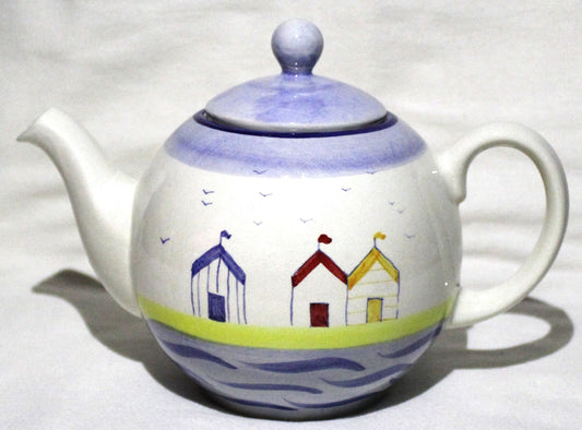 Small Tea Pot - Beach Huts Design