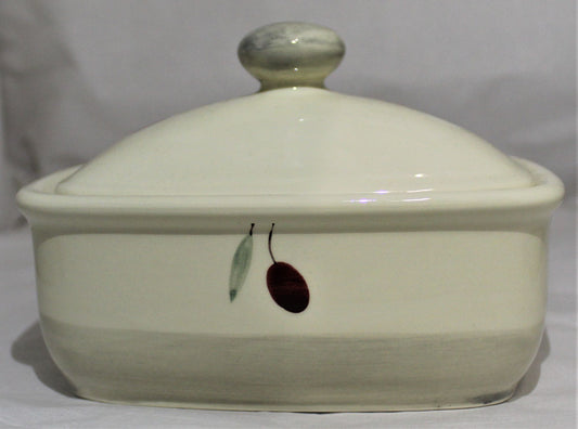 Butter Dish - Grey Fresco design