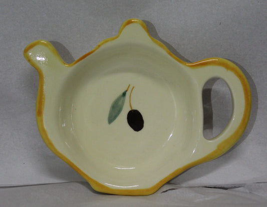 Tea Bag Tidy - Yellow Fresco design