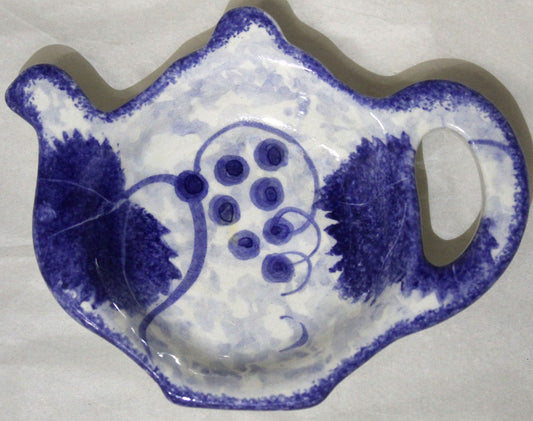 Tea Bag Tidy - Studio Poole Blue Vine design