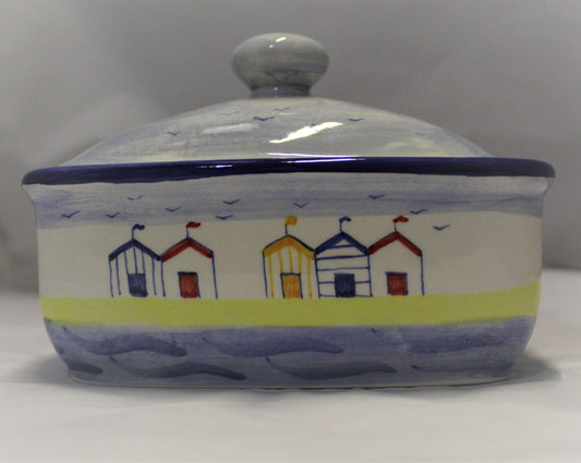 Butter Dish - Studio Poole Beach Huts design
