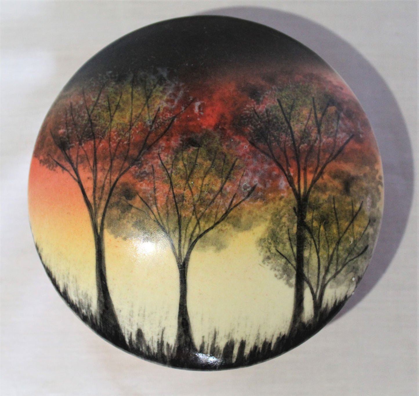Large Trinket Box - Studio Poole Sunset Trees