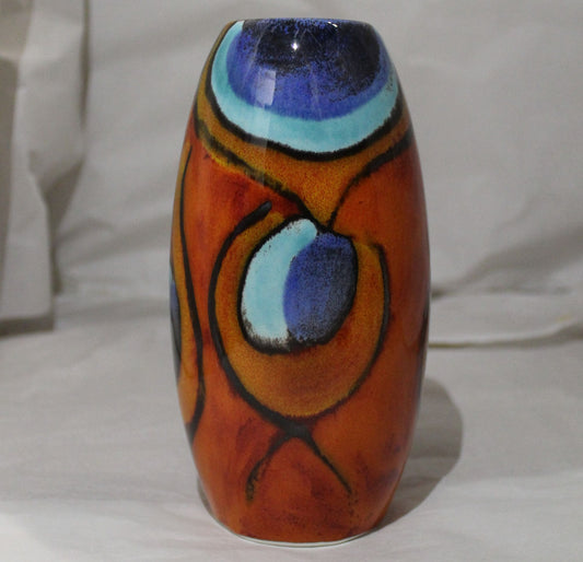 Torpedo Vase - Studio Poole Peacock