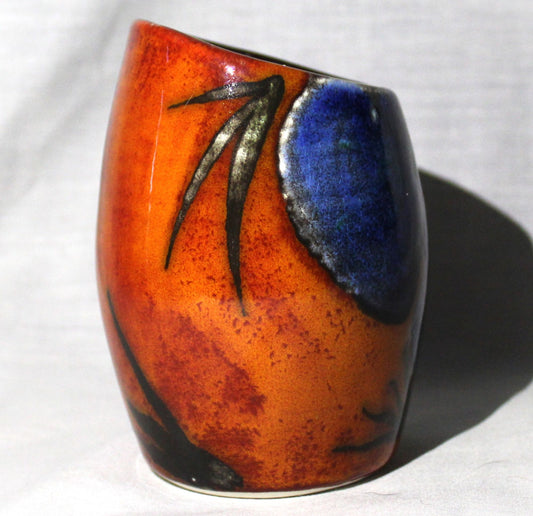 Hand-thrown, Mini Vase - Himalayan Poppy design