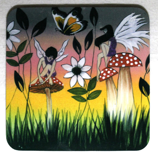 MDF Wood Coaster - Studio Poole Fairies design 2