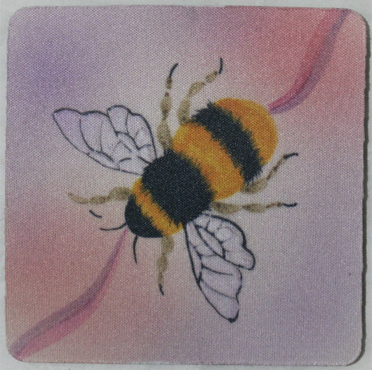 High density heat resistant Foam Coaster - Studio Poole Pink Bees design