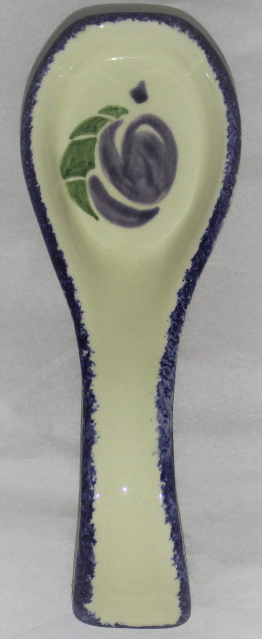 Small Spoon Rest - Studio Poole Dorset Fruits Plums design