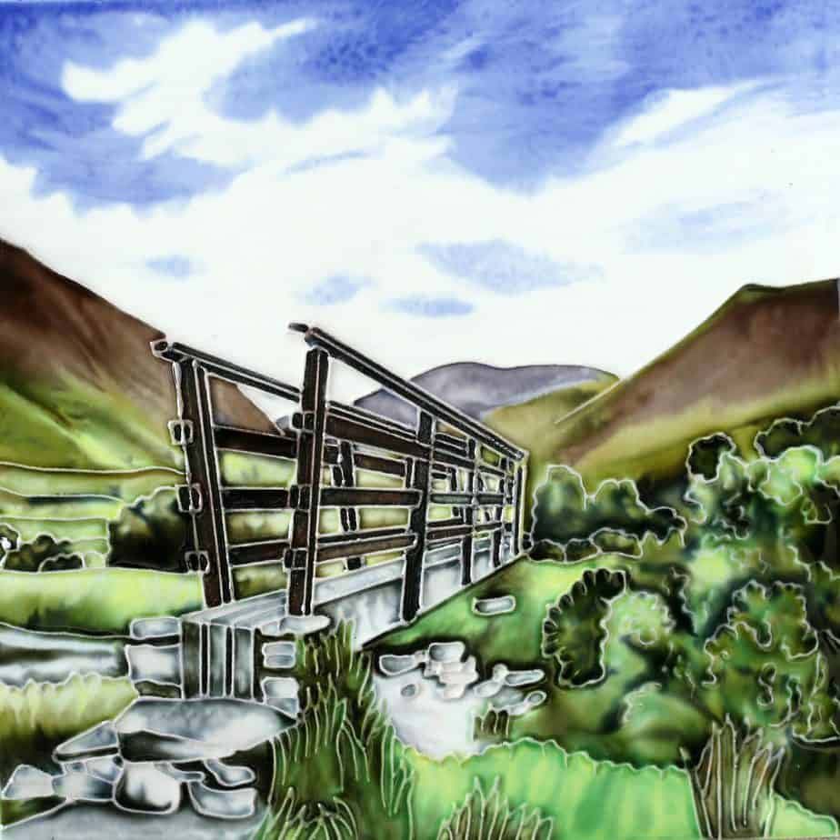 Ceramic Trivet - Wood Bridge