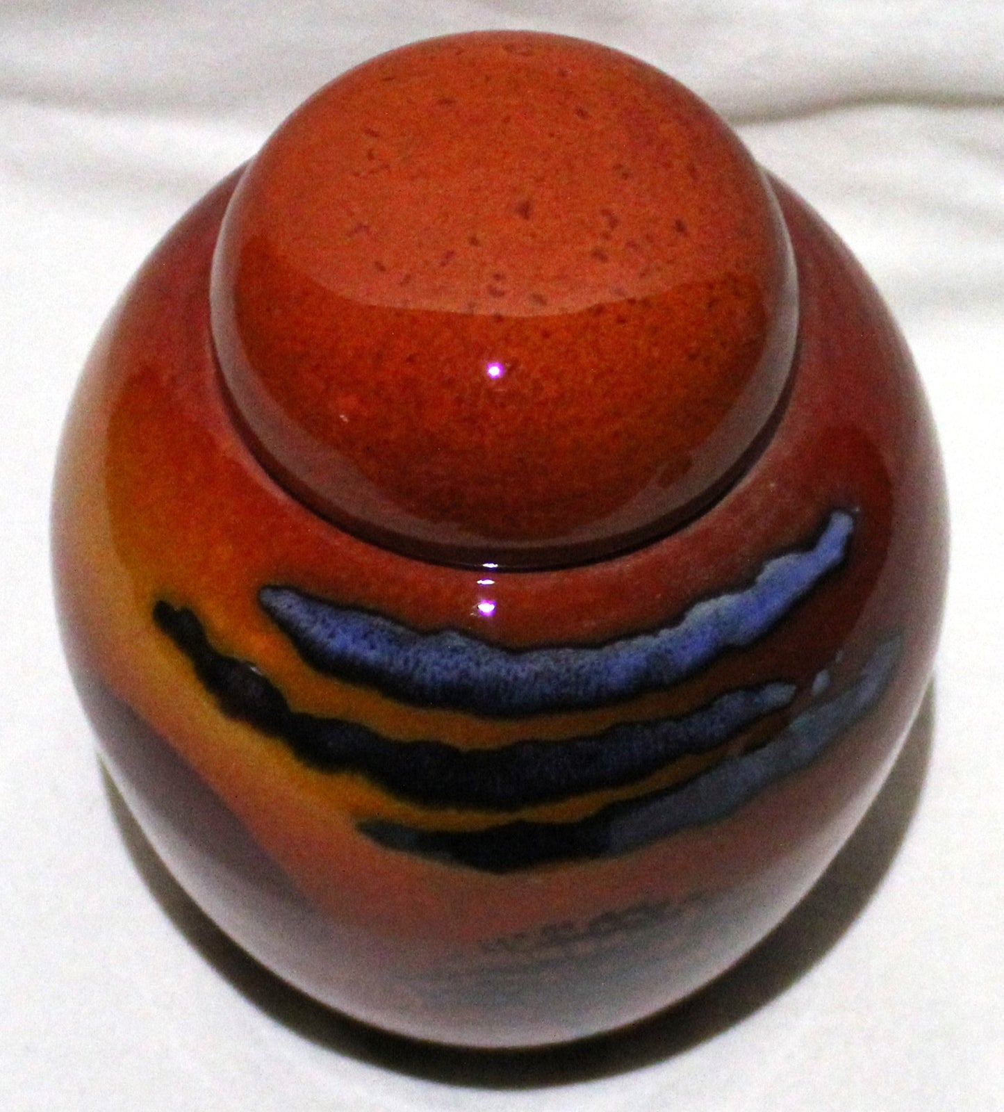 Hand-thrown, medium Ginger jar/Vase - African Sky design