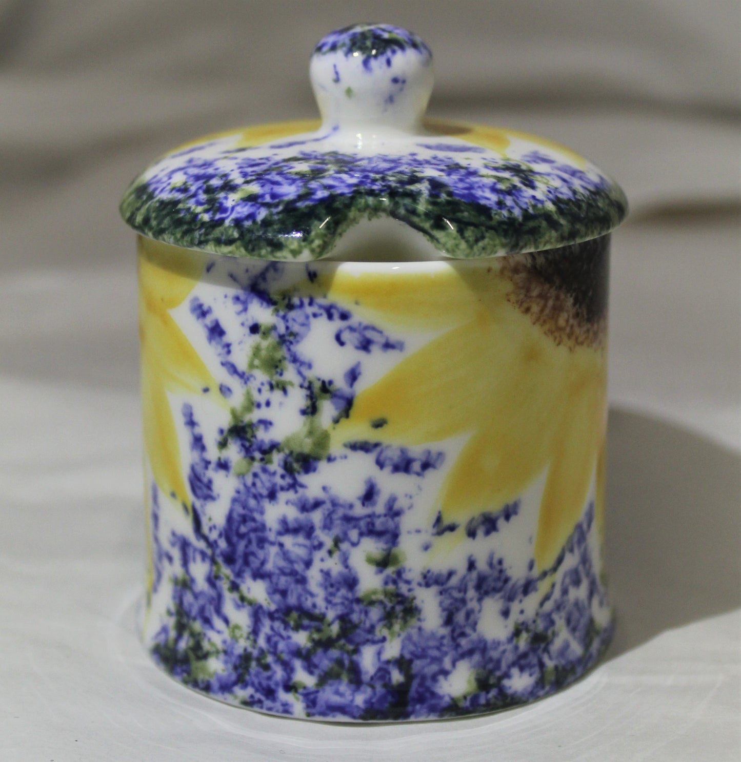 Bone China Jam Pot - Studio Poole Vincent design