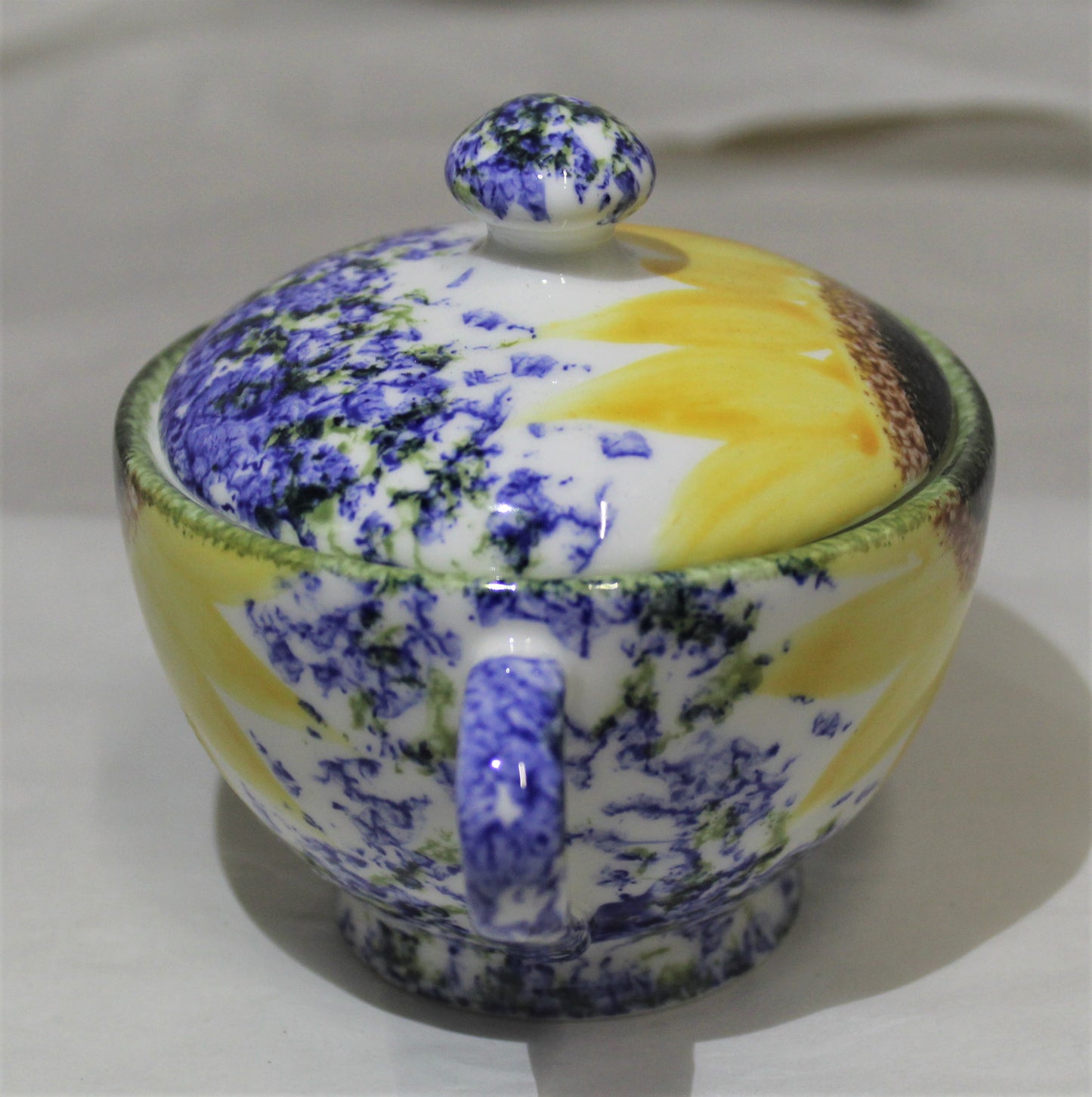 Bone China Sugar Pot - Studio Poole Vincent design