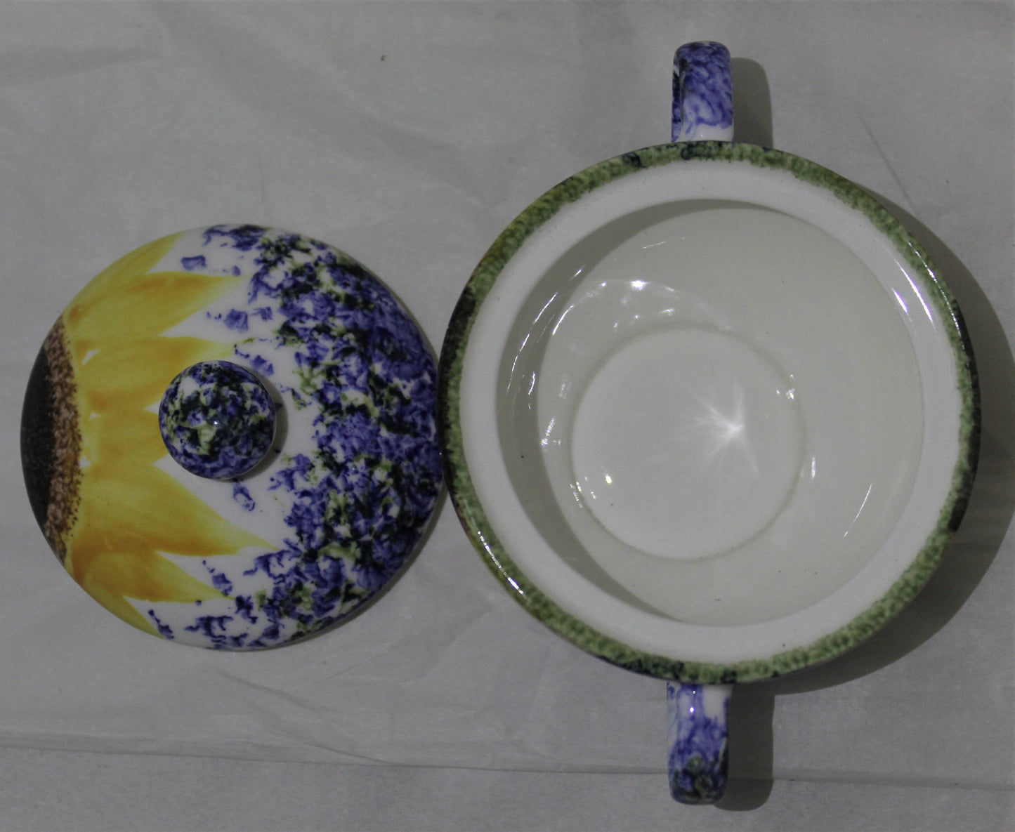 Bone China Sugar Pot - Studio Poole Vincent design