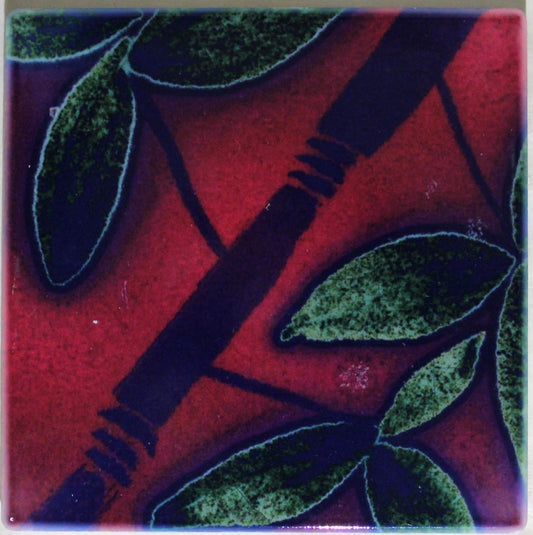 Sublimation Ceramic Coaster - Cork backed (square) - Studio Poole Bamboo design