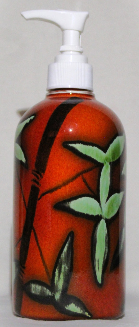 Bamboo - Tall Pump-handle Ceramic Bottle