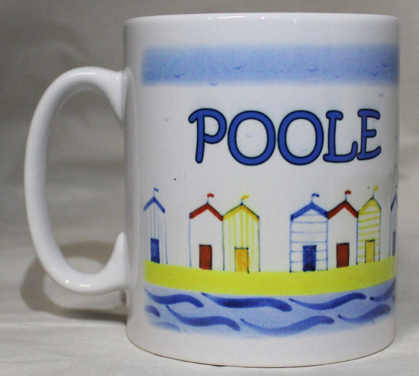 Poole Sublimation Mug - Studio Poole Beach Huts design