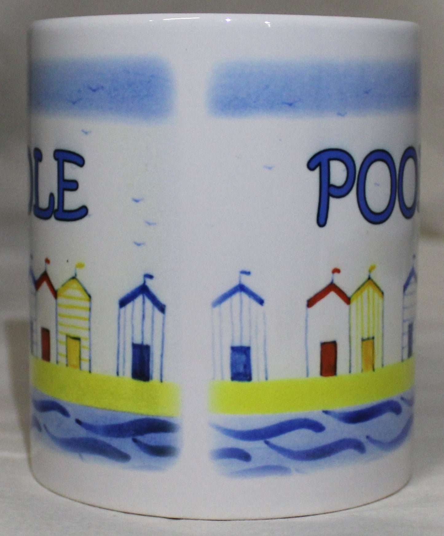 Poole Sublimation Mug - Studio Poole Beach Huts design
