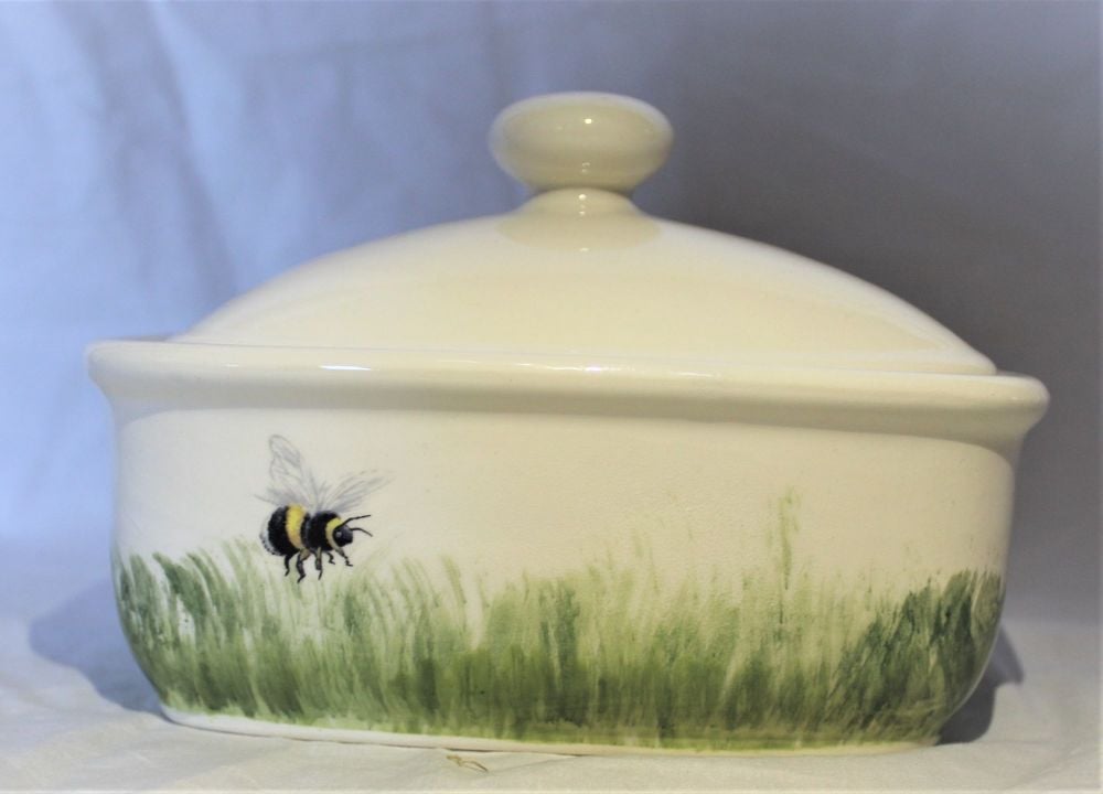 Butter Dish - Studio Poole Bees design