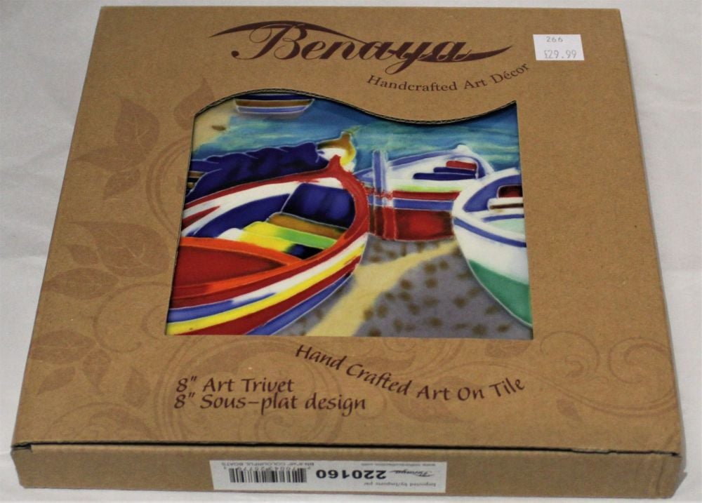 Ceramic Trivet - Colourful Boats