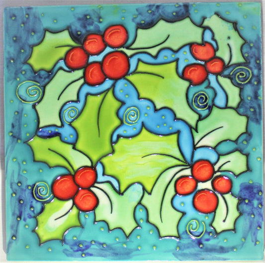 Ceramic Trivet - Mistletoe