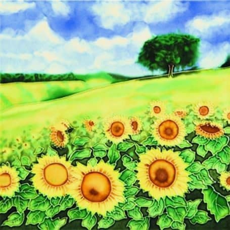 Ceramic Trivet - Sunflower Field