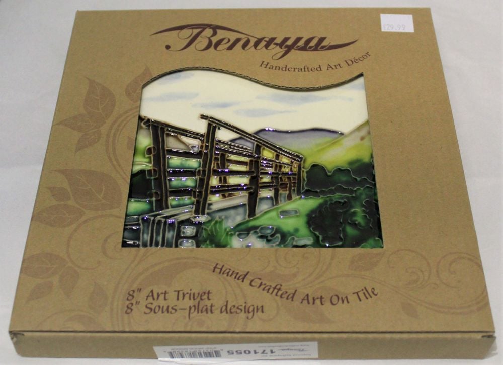 Ceramic Trivet - Wood Bridge