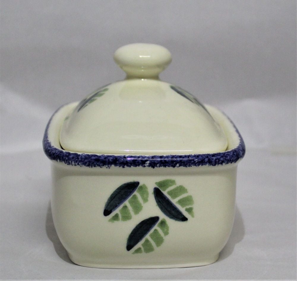 Butter Dish - Studio Poole Dorset Fruits design - Apples