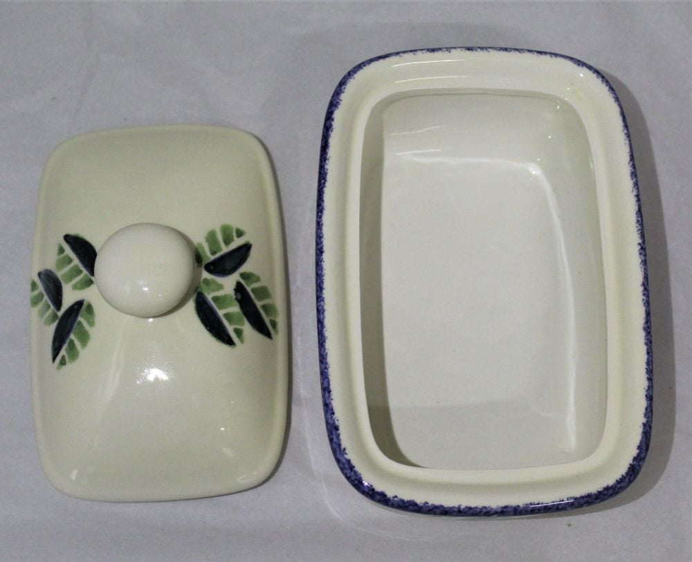 Butter Dish - Studio Poole Dorset Fruits design - Apples