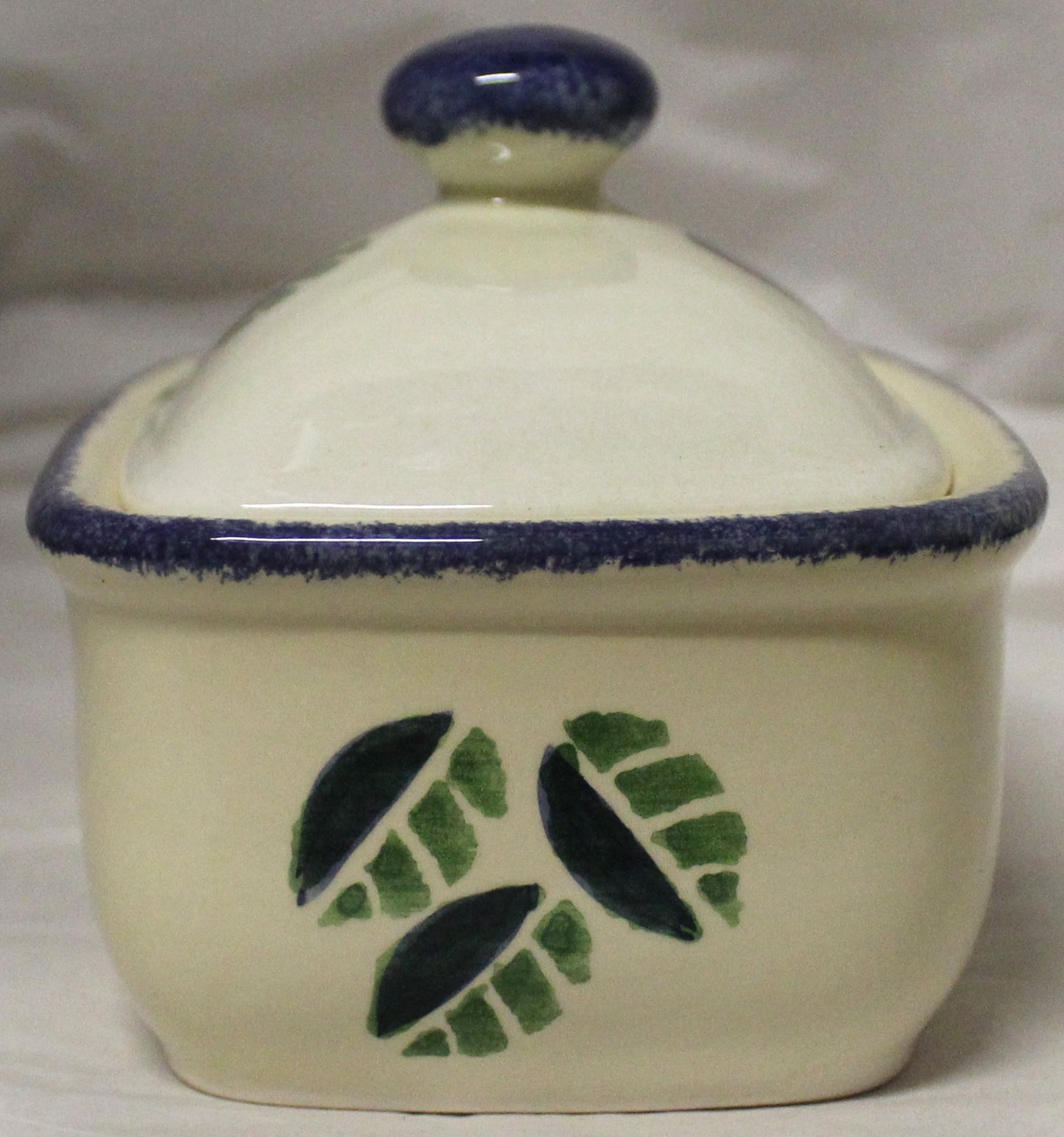 Butter Dish - Studio Poole Dorset Fruits design - Plums