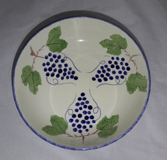 Pasta Bowl - Studio Poole Dorset Fruits Grapes design