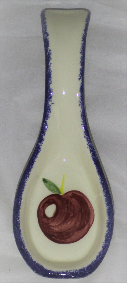 Small Spoon Rest - Studio Poole Dorset Fruits Apples design