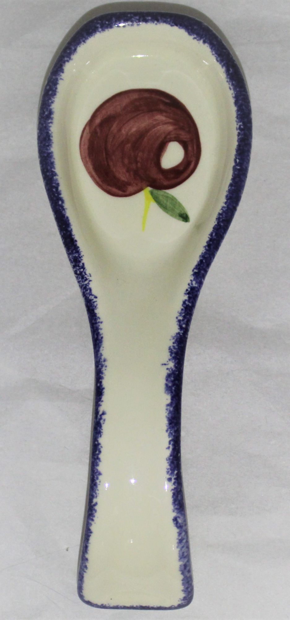 Small Spoon Rest - Studio Poole Dorset Fruits Apples design