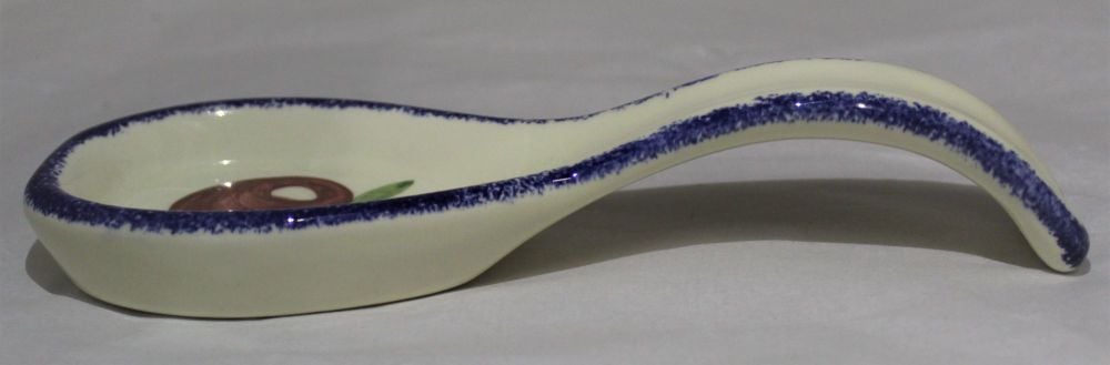 Small Spoon Rest - Studio Poole Dorset Fruits Apples design