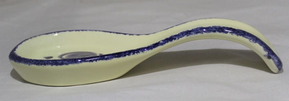 Small Spoon Rest - Studio Poole Dorset Fruits Plums design