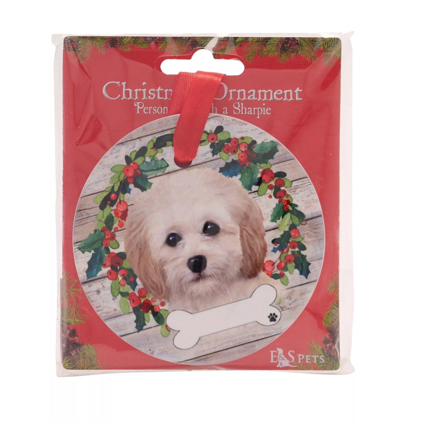 E&S Pets Cockapoo Hanging Wreath Decoration