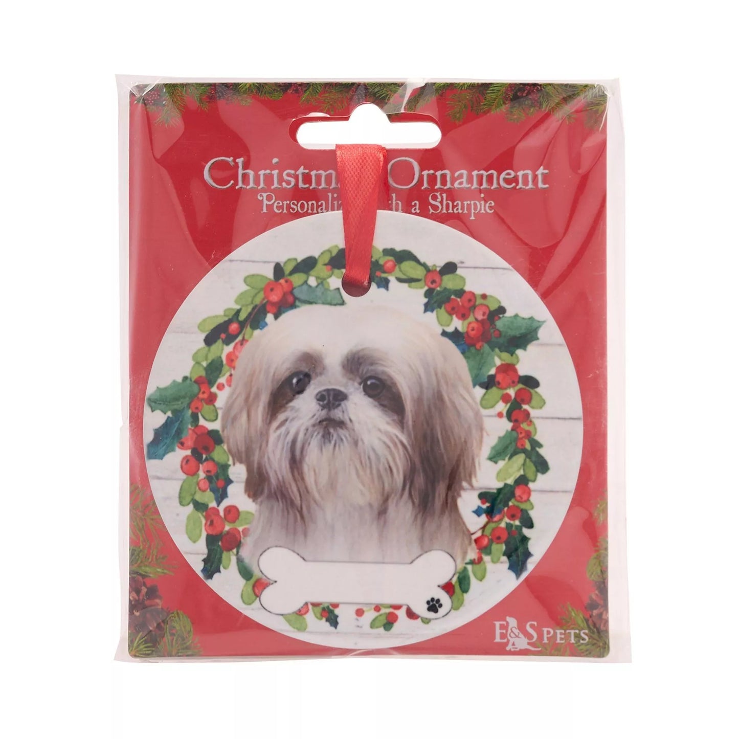E&S Pets Shih Tzu Hanging Wreath Decoration
