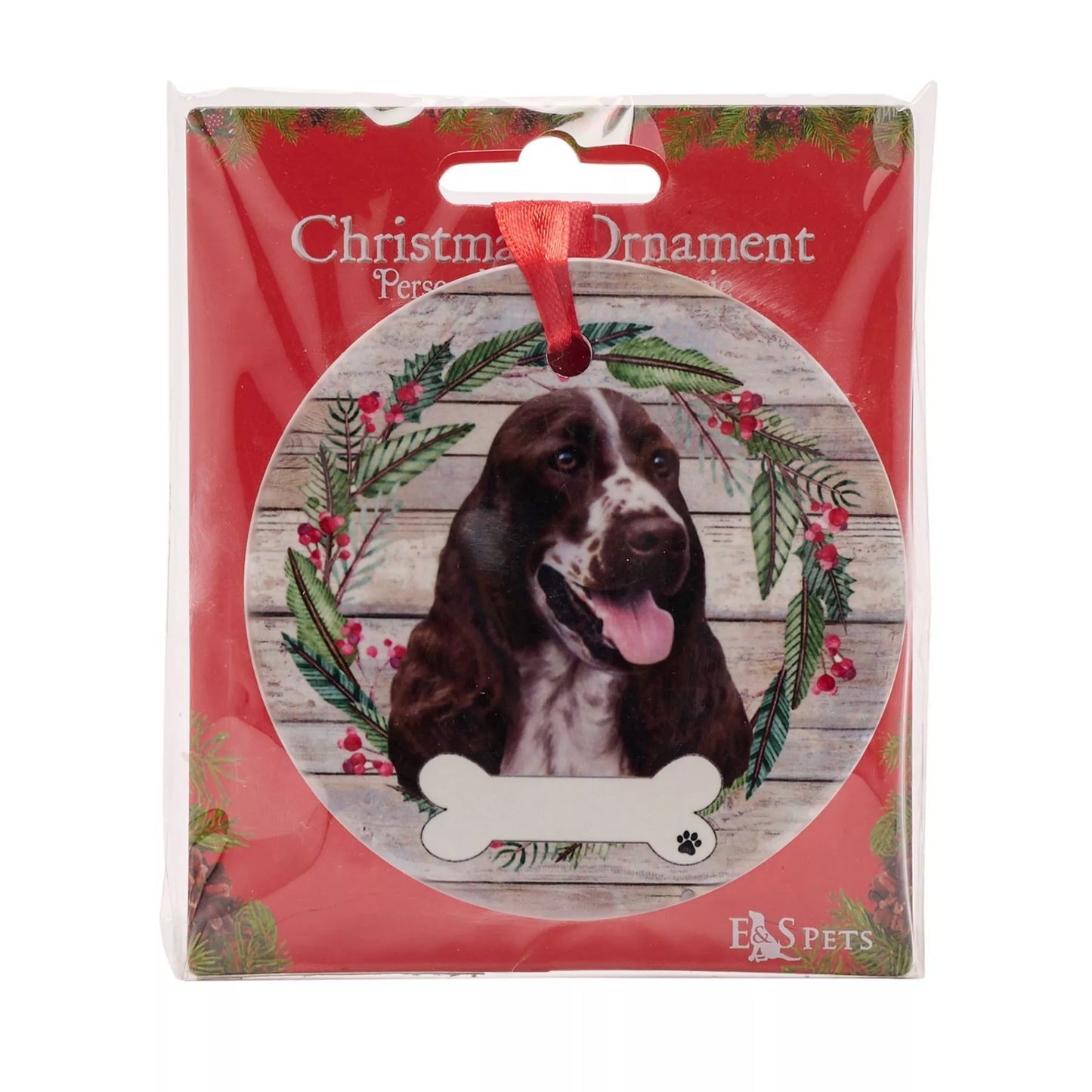 E&S Pets Springer Spaniel Hanging Wreath Decoration