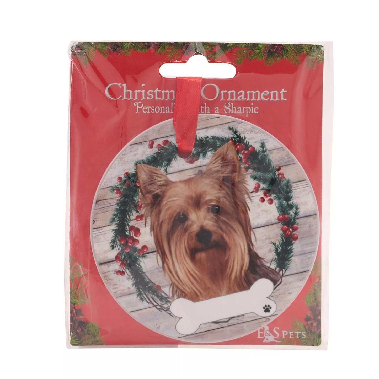 E&S Pets Yorkshire Terrier Hanging Wreath Decoration