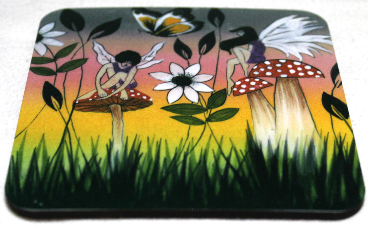 MDF Wood Coaster - Studio Poole Fairies design 2