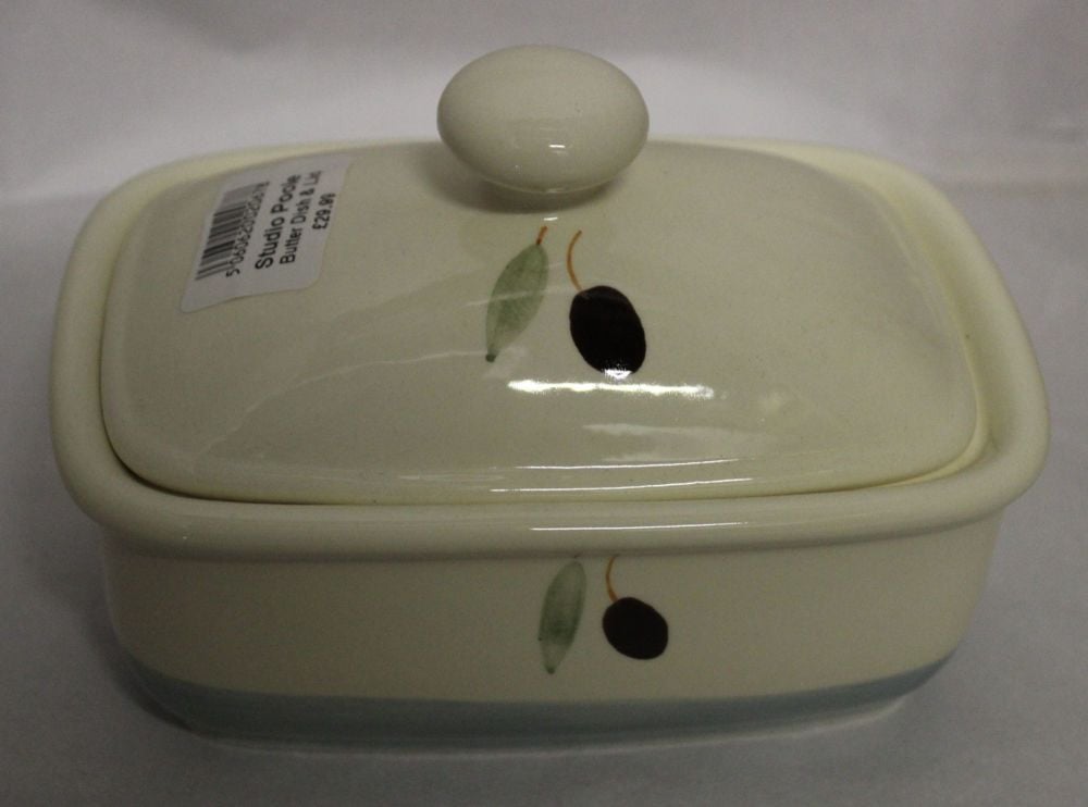 Butter Dish - Blue Fresco design